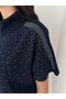 Women's Modal Track Suit Set with Zero Sleeves Vest and Stone Embroidered Model - 7