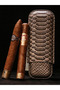 Premium Leather Cigar Case 2 Capacity – Grey Snake Edition - 6
