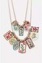Brand Model 2-Piece Flower Charm Necklace - 2