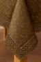 No Ironing Required & Jacquard Woven Seamless Fabric – Stylish Tablecloth with Lace Detail - Brown - 4