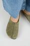 Melissa Women's Genuine Leather Front-Stitched Sabo Khaki Slippers - 8