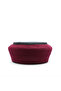 Mesh Sarık - Burgundy Fabric - Black Skullcap - Plain Wrap - Mesh - 7 Meters - 5