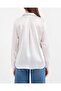 3964 Lightly Flowing Satin Shirt - Cream - 5