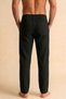 Black Wide Fit 100% Cotton Muslin Fabric Men's Trousers with Elastic Waist - Hajj Umrah Trousers - 6