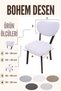 Jacquard Fabric Apple Model Chair Cover New Bohemian Pattern (2 Pieces) - 3