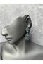 Sparkling Crystal Stone Embellished Dangle Wedding Bridal Kaftan Earring - 2