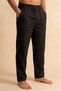 Black Wide Fit 100% Cotton Muslin Fabric Men's Trousers with Elastic Waist - Hajj Umrah Trousers - 5
