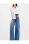 3964 Lightweight Drapey Satin Shirt - White - 7