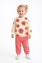 Oz Baby Cotton Floral Patterned 4 Season Baby Girl Tracksuit Set Top and Bottom Seasonal (1-4 Years) - 3