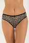 6 Pieces Lycra Women's Slip Panties Leopard Red Skin - 4