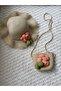 Girl's Straw Hat & Bag Set 3-9 Years Old Summer Floral Detailed Shoulder Bag - 3