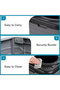 Portable Folding Travel Toilet Outdoor Camping Hiking Beach Durable ABS with Storage Bag - 7
