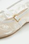 Rose Women's Pearl Embroidered Tulle Ballerina Flower Embroidered Mary Jane Shoes - 3
