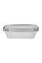 10 pcs Rectangular Aluminium Containers with Lid 680 cc