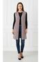 Women's Mother Long Slim Buttoned Pocketed Combed Cotton Vest