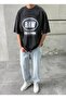 Raw Print Washed Oversize T-Shirt