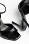Laura Cross-Strapped Black Shiny Leather Single-Strapped Women's Shoes - 4