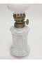 Antique Porcelain Gas Lamp with Embossed Floral Motif 019 - 2