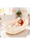 Foldable Baby Bathtub with Anti-Skid Base | Portable Bath Tub for Babies 0-3 Years (Orange)