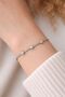 Zircon Stone Figure Detailed Waterway Steel Bracelet