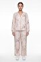 Women's Beige Summer Top and Bottom Set with Rubber Detail on the Cuffs and Zipper on the Front