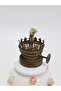 Antique Opal Glass Gas Lamp with Flower Motif 033 - 5
