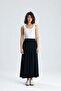 Black Modal Fabric Premium Long Skirt 31058 - 2
