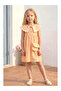Daisy Collared Children's Dress with Bag (1-4 Years) - Orange