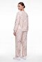 Women's Beige Summer Top and Bottom Set with Rubber Detail on the Cuffs and Zipper on the Front - 4