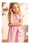 Daisy Collared Children's Dress with Bag (1-4 Years) - Pink - 4