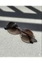 Unisex Women's and Men's Metal Uv400 Protected Oval Round Sunglasses with Case and Cleaning Cloth as a Gift - 5