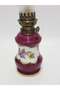 Limoges Flower Motif Antique Porcelain Gas Lamp 043 - 2