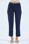 High-Waisted Straight-Leg Woven Pants with Belt for a Fitted Look - 5