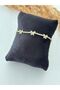 Zircon Stone Figure Detailed Waterway Steel Bracelet - 3