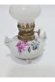 Antique Porcelain Gas Lamp with Flower Motif 017 - 2