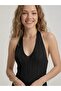 Women's Openwork Halter Neck Slit Long Beachwear Dress - Beach Dress - 3