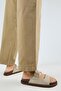Regina Women's Genuine Leather Double Strap Single Buckle Beige Slippers - 6