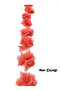 Chiffon Fabric Layered Floral Ribbon 2 Meters 24 Pieces, Decorative Ready-Made Flower, Hobby and Design Material - 4