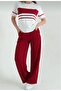 Textured Crew Neck Garni Detailed Short Sleeve Women's Tracksuit Set - 3
