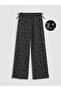 Nevavm Wide Leg Girls' Pants with Floral Print and Difference - 2