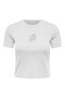 Women's White Onlkiara S/S Bling Short Top Jrs T-Shirt 15346419-Brightwhi