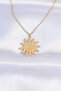 316L Steel Chain Gold Color Eye Sun Design Necklace