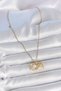 316L Steel Gold Color Chain Zircon Stone Opening Pearl Diamond Model Women's Necklace - 2