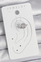 Brass Silver Color Zircon Stone Women's Cartilage Model Earrings - 2