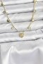 Brass Gold Color Heart Model Women's Necklace