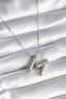 316L Steel Silver Color Bubble "M" Letter Model Women's Necklace