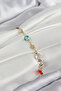 Brass Mixed Color Zircon Stone Gold Color Women's Bracelet - 2