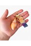 Shiny Keychain with Sea Shell Figure – Color-Shift Metal Detail - 2