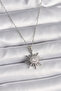 316L Steel Silver Color Chain Zircon Stone Sun Model Women's Ring