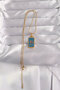 316L Steel Gold Color Blue Enamel Hand Figurine Tarot Pendant - 2